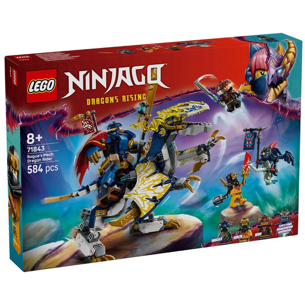 Конструктор LEGO NINJAGO Розбійник Робот-вершник на драконі, 584 деталі (71843) - Pampik