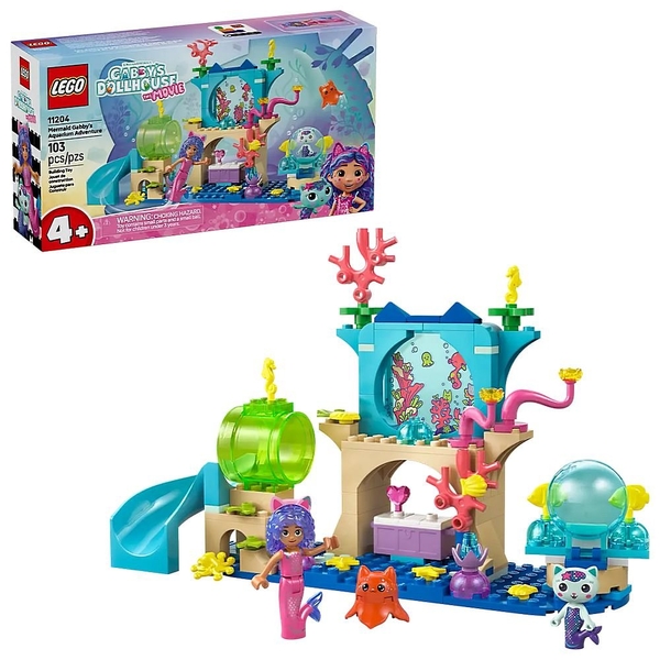 Конструктор LEGO Gabby's Dollhouse Акваріумні пригоди русалоньки Ґаббі, 103 деталі (11204) - Pampik