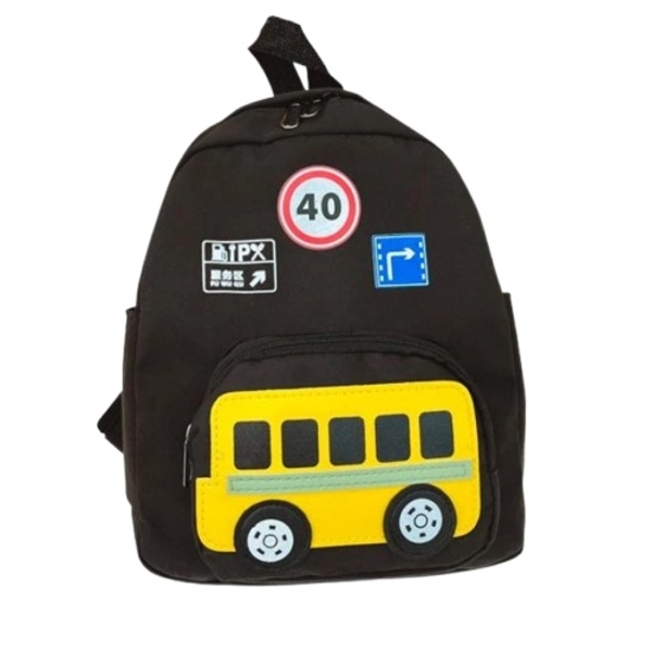 Дитячий рюкзак Evo-Kids Small Bus Black, чорний (2418-7 Black Bus) - Pampik