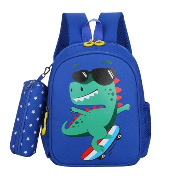 Дитячий рюкзак Evo-Kids Small Dino Skate Blue, синій (2418-24 Blue Dino Skate) - Pampik