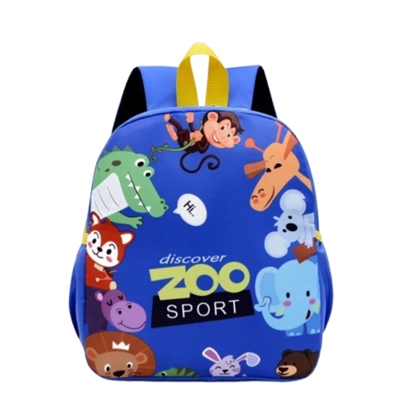 Дитячий рюкзак Evo-Kids Small Zoo Sport Blue, синій (2418-10 Blue Zoo Sport) - Pampik