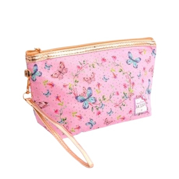 Косметичка Lukky с бабочками, 24х6 см, розовый (T17837) - Pampik