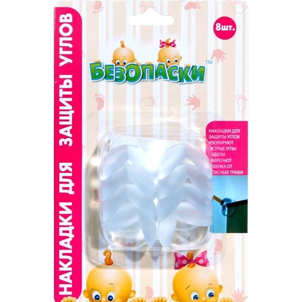 Накладки для захисту кутів Безопаски, 8 шт. - Pampik