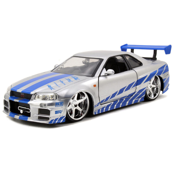 Машина металева Jada Форсаж Ніссан Скайлайн GT-R 2002, 1:24, сріблястий (9397158314R00) - Pampik