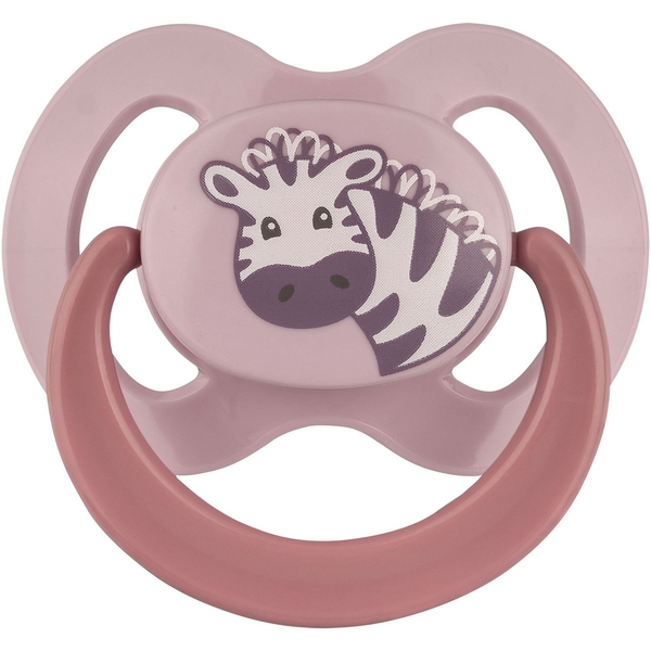 Пустушка силіконова плоска Baby-Nova з малюнком та кільцем, р. 2, бузковий, 2 шт. (3962318) - Pampik - 2