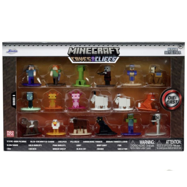 Набор фигурок коллекционных металлических Jada Майнкрафт серия 8, высота 4 см, 18 шт. (9333694314R00) - Pampik - 2