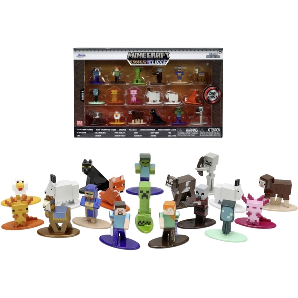 Набор фигурок коллекционных металлических Jada Майнкрафт серия 8, высота 4 см, 18 шт. (9333694314R00) - Pampik