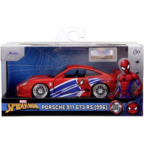 Машина металлическая Jada Марвел. Человек-Паук Порше 911 GT3 RS (996), 1:32, красный (253222020) - Pampik - 13