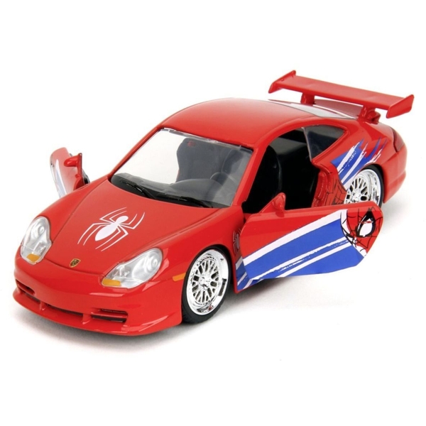 Машина металлическая Jada Марвел. Человек-Паук Порше 911 GT3 RS (996), 1:32, красный (253222020) - Pampik - 10