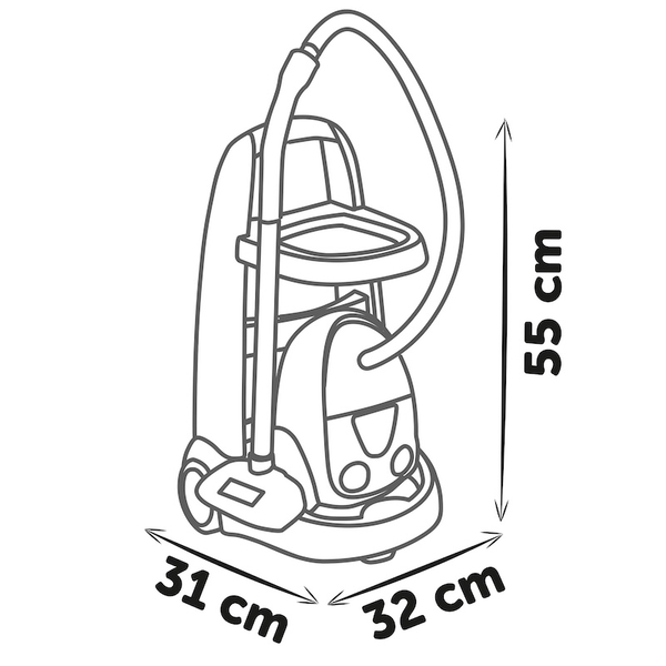 Ігровий набір Smoby Rowenta. Візок для прибирання з пилососом (7600330325) - Pampik - 4
