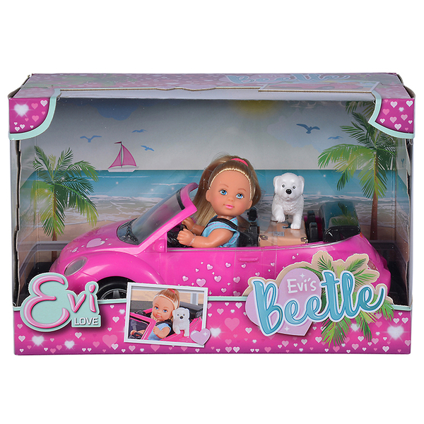Ігровий набір Simba Steffi & Evi Love Лялька Еві на машині New Beetle (5731539) - Pampik - 4