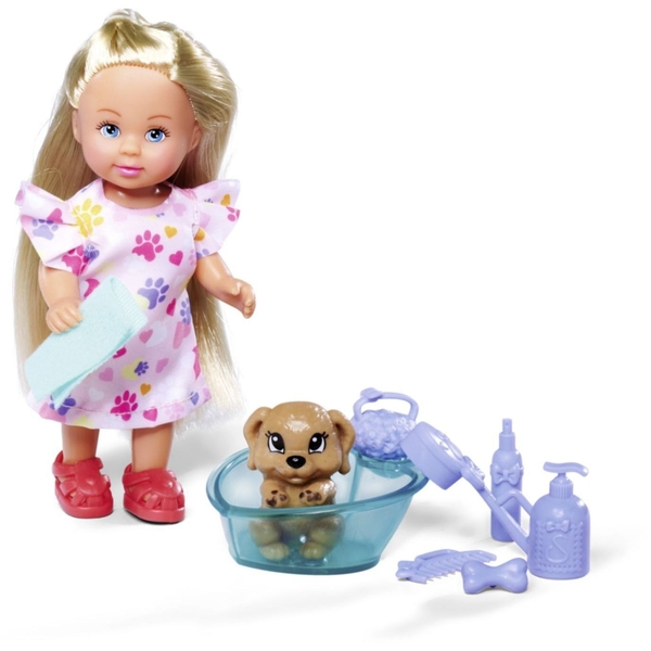 Игровой набор Simba Steffi & Evi Love Кукла Эви Купание собачки, 9 аксессуаров (5733738) - Pampik - 2