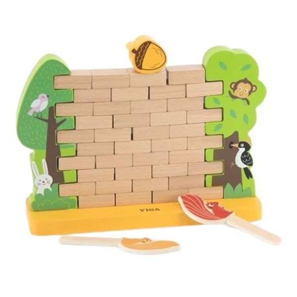 Настольная игра Viga Toys Стена из кирпичиков (44566) - Pampik