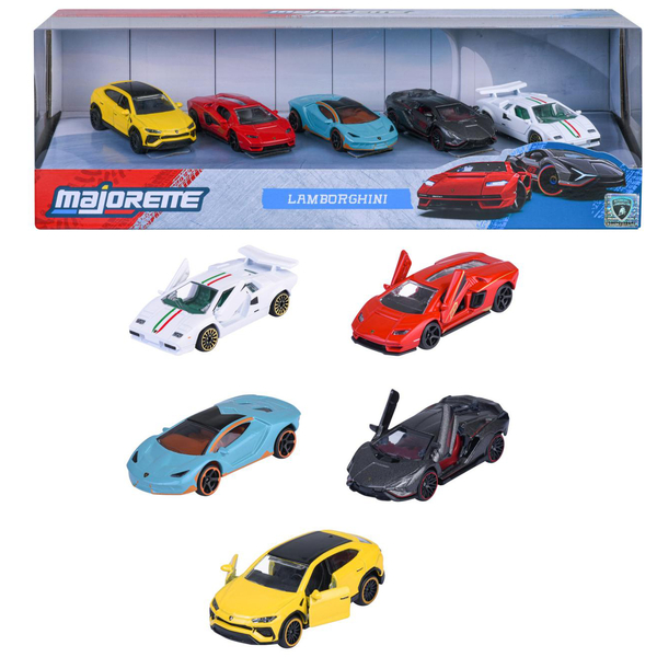 Набор металлических машинок Majorette Ламборгіні, 7.5 см, 5 шт. (8502105001) - Pampik