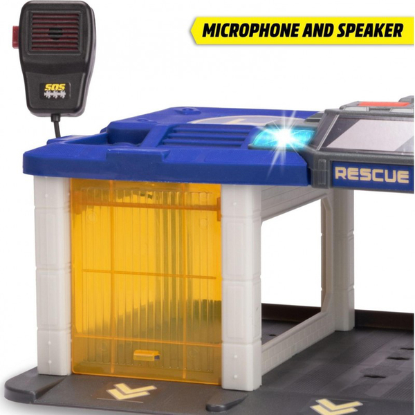 Ігровий набір Dickie Toys Рятувальна станція, 3 машини, зі звуком та світлом, 31x22x16 см (3716027) - Pampik - 3