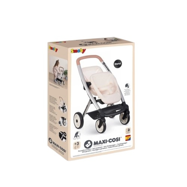 Коляска для ляльок-двійнят Smoby Maxi-Cosi Айворі (7600253222) - Pampik