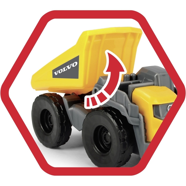 Ігровий набір Dickie Toys Вантажівка Мак з технікою Вольво, 32 см (3725005) - Pampik - 9