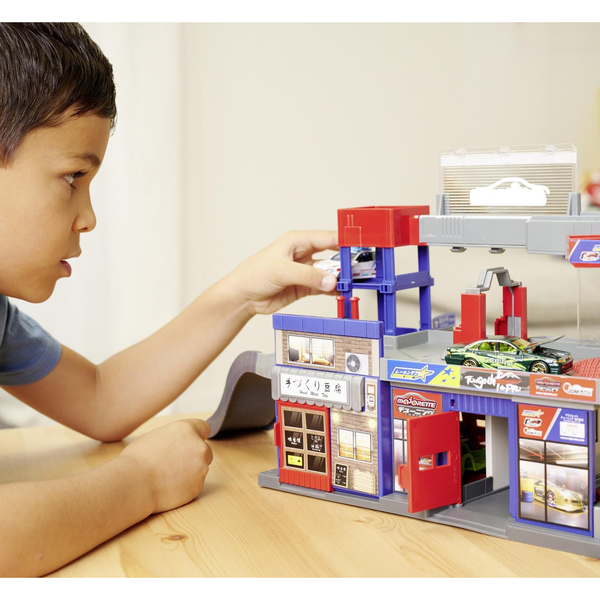 lгровий набiр Majorette Японська серiя Тюнiнг центр, з машинкою, зi звуком та свiтлом (2051033) - Pampik - 7