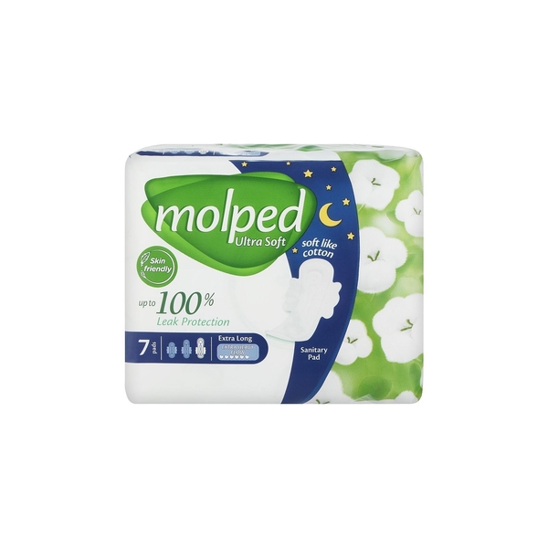 Гігієнічні прокладки Molped Ultra Soft Extra Long, 7 шт. - Pampik