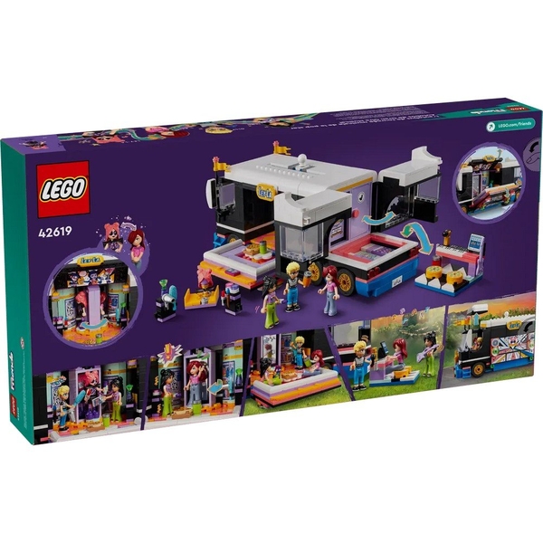 Конструктор LEGO Friends Автобус для музыкального тура попзвезды, 845 деталей (42619) - Pampik - 2
