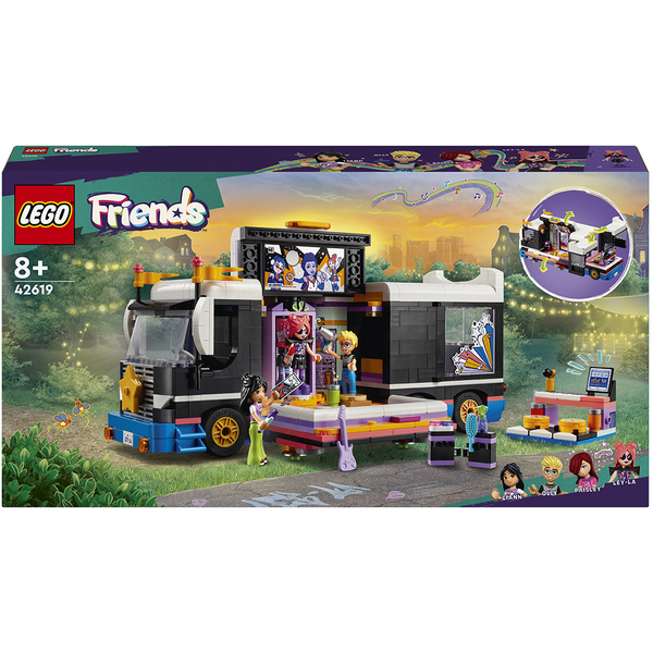 Конструктор LEGO Friends Автобус для музыкального тура попзвезды, 845 деталей (42619) - Pampik