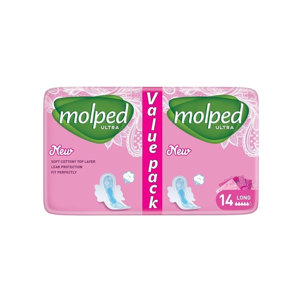 Гігієнічні прокладки Molped Ultra Long Eco, 14 шт. - Pampik