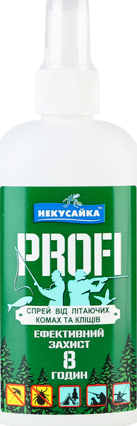 Лосьон-спрей Некусайка Profi от летающих насекомых и клещей 100 мл - Pampik