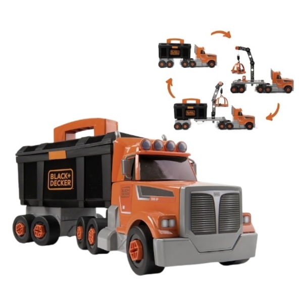 Ігровий набір Smoby Black+Decker. Вантажівка з кейсом, краном та інструментами (360912) - Pampik - 2