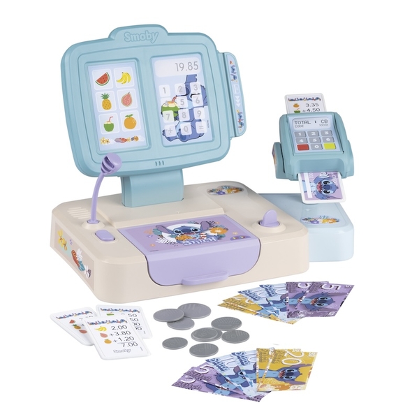 Каса супермаркету Smoby Дісней Стіч, 26 аксесуарів (7600350119) - Pampik