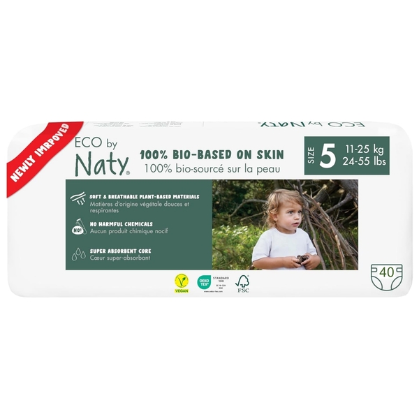 Органічні підгузки на липучках Eco by Naty 5 (11-25 кг), 40 шт. - Pampik - 2