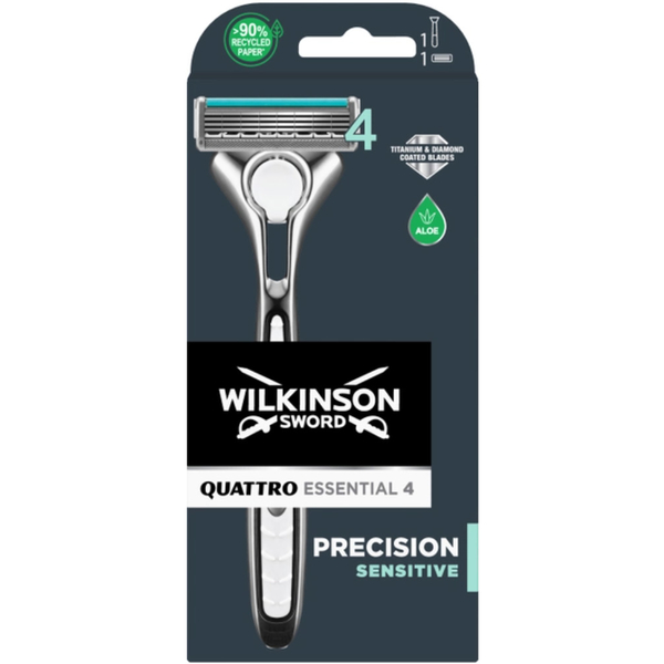 Бритва Wilkinson Sword Quattro Titanium Sensitive, 1+1 шт. - Pampik