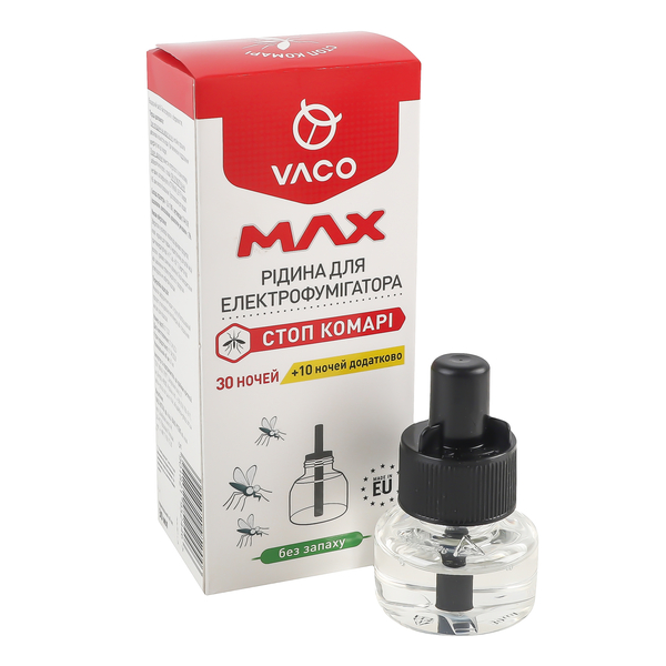 Рідина для електрофумігатора Vaco Max, 30 ночей + 10 ночей, додатково, 30 мл - Pampik - 2