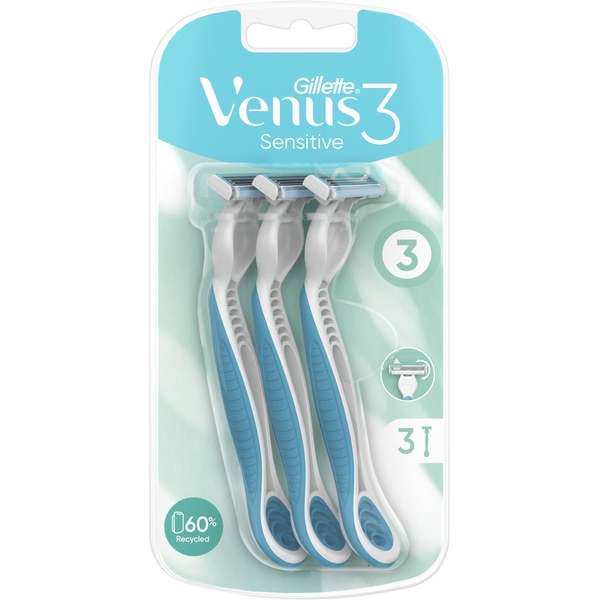 Одноразові бритви для гоління Gillette Venus 3 Sensitive, 3 шт - Pampik - 2