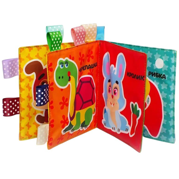 М'яка книжка-шурхотілка Книжковий хмарочос Розвивайка Котик Няв-Няв - Pampik - 2