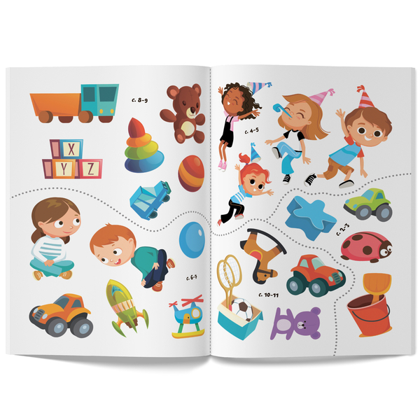 Перші розмальовки з кольоровим контуром і наліпками. Іграшки (F00023896) - Pampik - 5