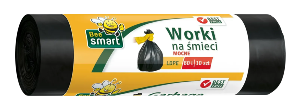 Пакети Paclan для сміття Bee Smart 60 л, 10 шт. - Pampik