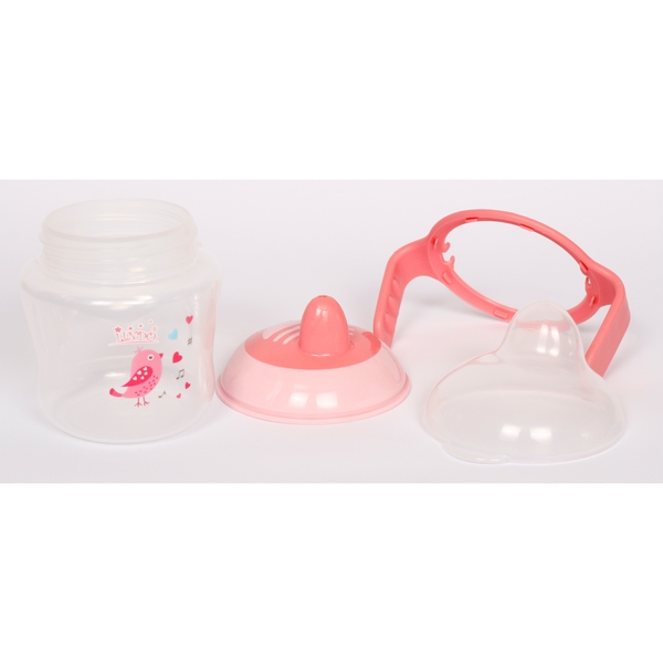 Поїльник-непроливайка Lindo, з м'яким носиком, 6+ міс., 150 мл, рожевий (LI 710 роз) - Pampik - 3