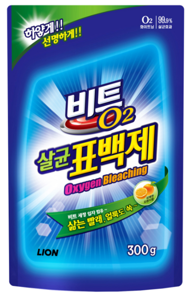 Отбеливатель кислородный Lion Beat O2, 300 г - Pampik