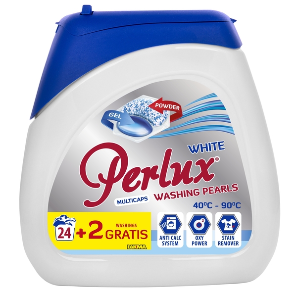 Капсули для прання Perlux White, 24+2 шт. - Pampik