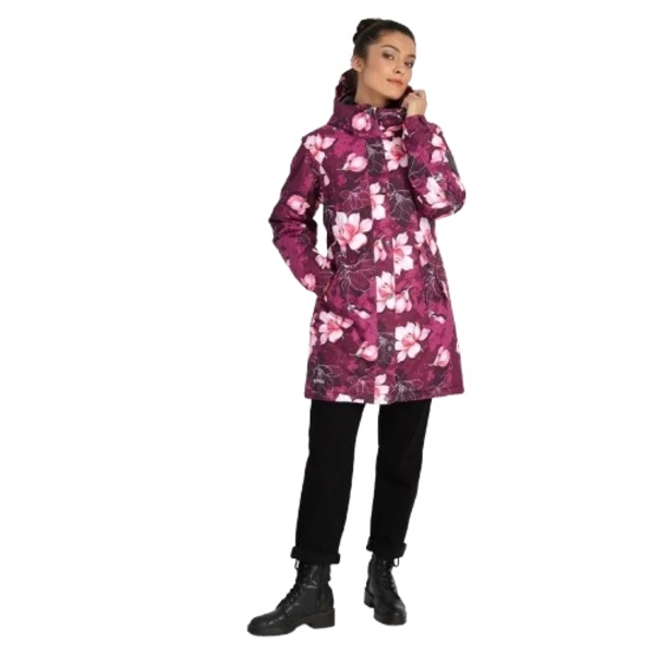 Пальто Huppa Janelle 1, р.M, бордовый с принтом (12368114-34434-00M) - Pampik