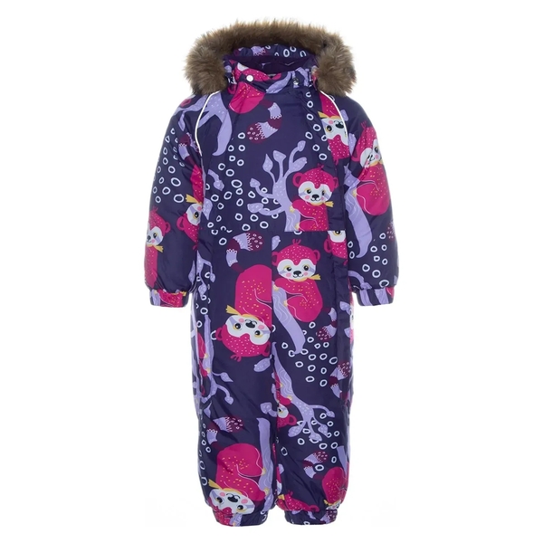 Детский зимний комбинезон Huppa Keira, р.104, темно-лиловый с принтом (31920030-93473-104) - Pampik