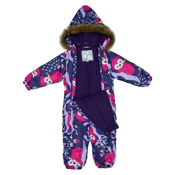 Детский зимний комбинезон Huppa Keira, р.104, темно-лиловый с принтом (31920030-93473-104) - Pampik - 4