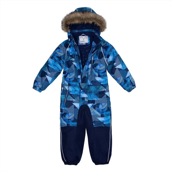 Дитячий зимовий комбінезон Huppa Fenno, р.110, темно-синій з принтом (36240030-92586-110) - Pampik - 4