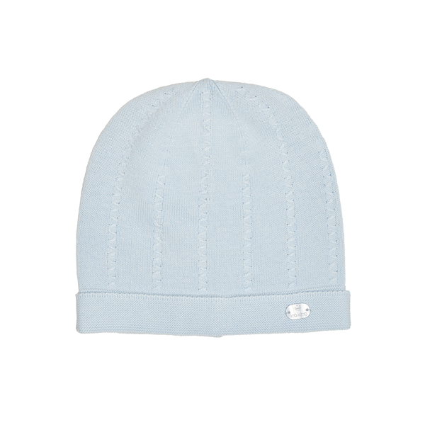 Шапочка Caramel Leo, хлопок, 6-12 мес., голубой (S-1115-BL) - Pampik