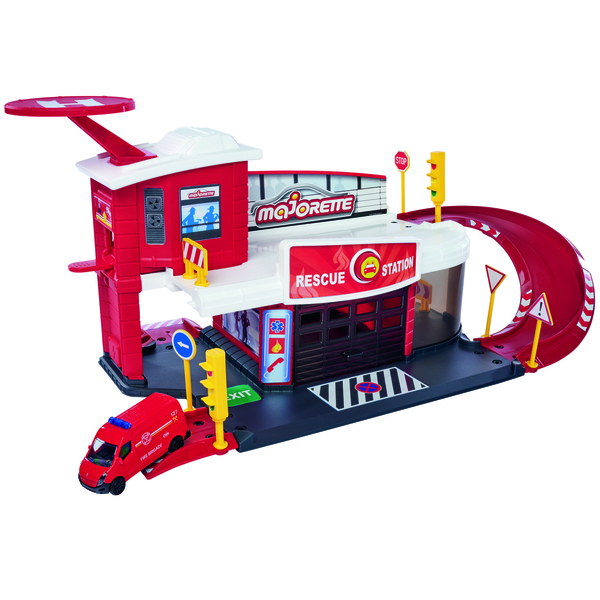 Ігровий набір Majorette Креатікс Пожежна станція,1 машинка, 51х25х22 см (2050038) - Pampik