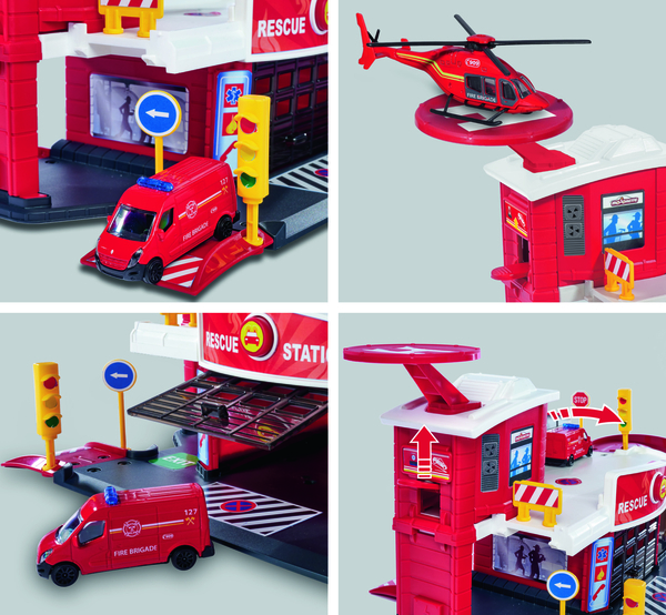 Ігровий набір Majorette Креатікс Пожежна станція,1 машинка, 51х25х22 см (2050038) - Pampik - 3