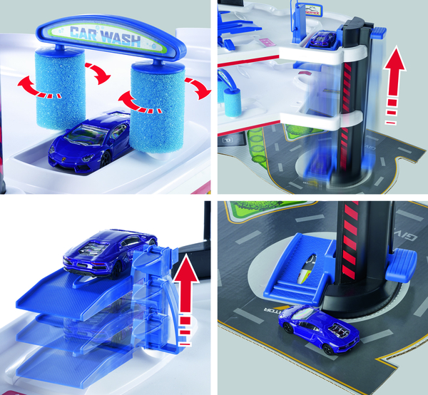 Ігровий набір Majorette Міський гараж, 3 поверхи + машинка, 60х60х45 см (2059985) - Pampik - 3