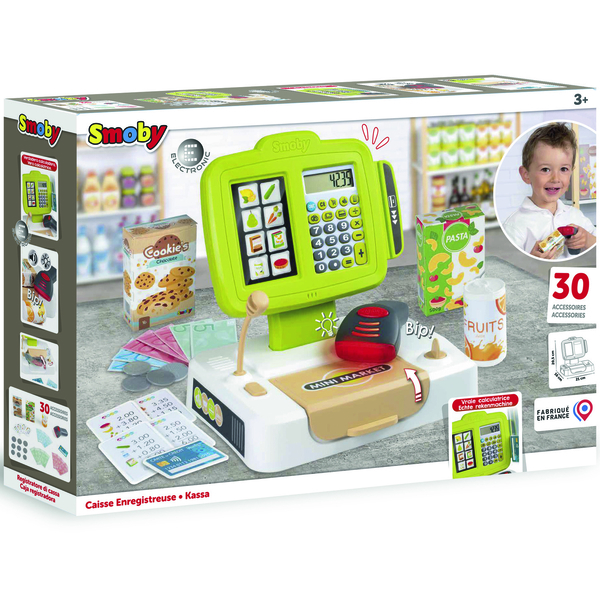 Ігровий набір Smoby Електронна каса зі сканером, звуком, світлом та аксесуарами (350113) - Pampik - 6