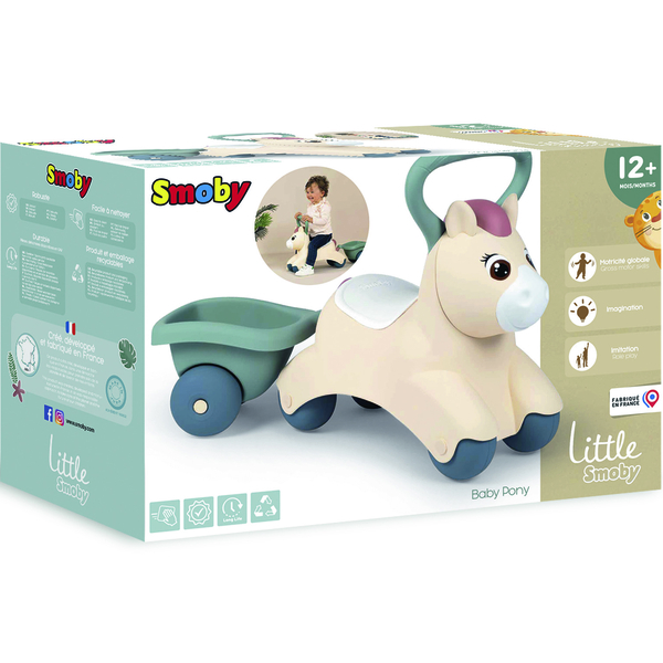 Дитяча каталка Smoby Little Поні з причепом (140502) - Pampik - 5