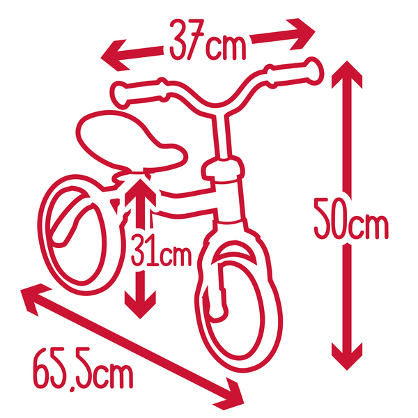 Біговел Smoby Роккі двоколісний, червоний (770400) - Pampik - 3